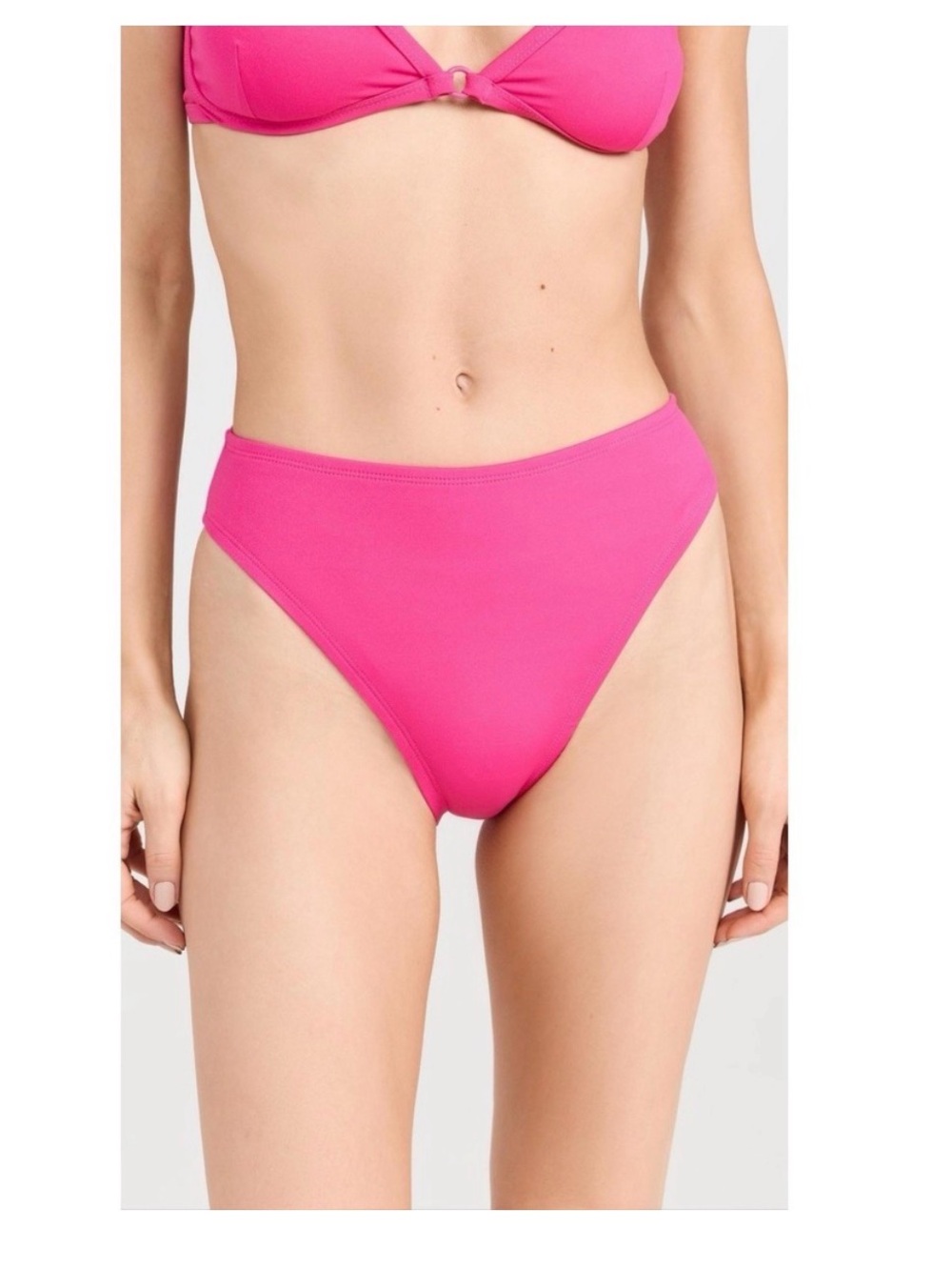 High-Rise Bikini Panty in Vibrant Pink